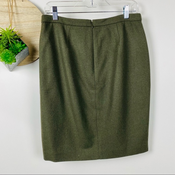 J. Crew Wool Asymmetric Zip Pencil Skirt  Size 8 - Picture 4 of 5